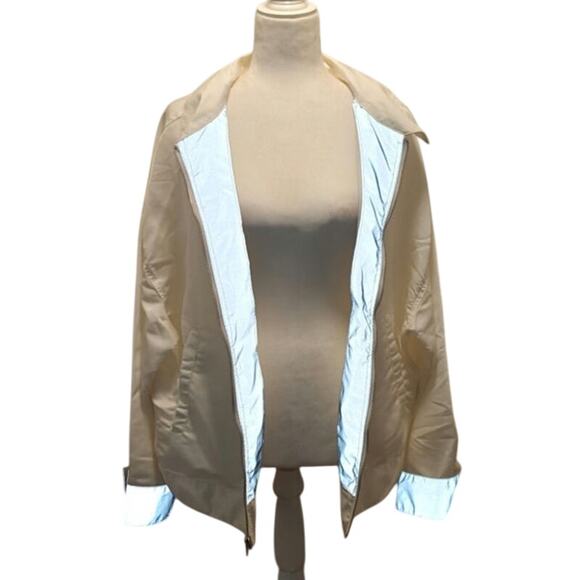 White Reflective Windbreaker by Landlord NY sz M - Picture 1 of 9